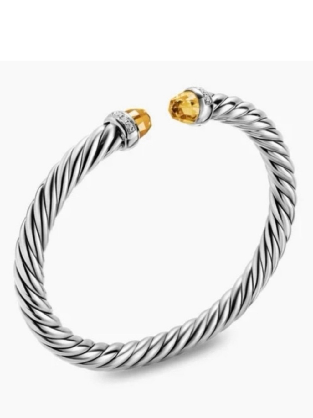 David Yurman Flex Bracelet citrine Diamonds 6MM Medium - Picture 9 of 9